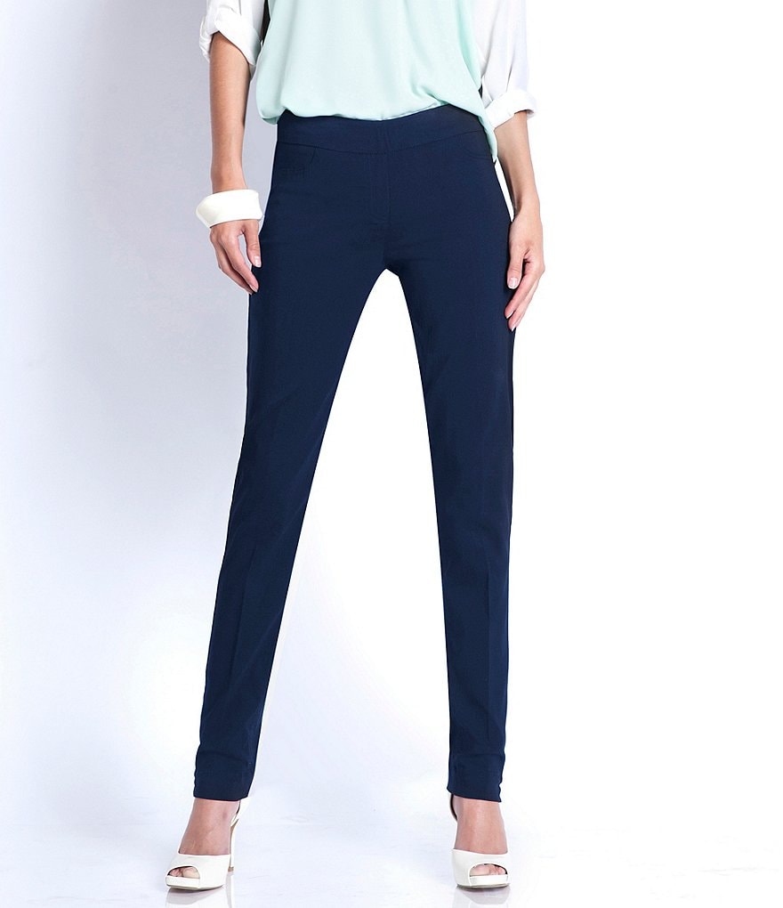 Multiples Contoured Waistband Skinny Leg Pull-On Pants