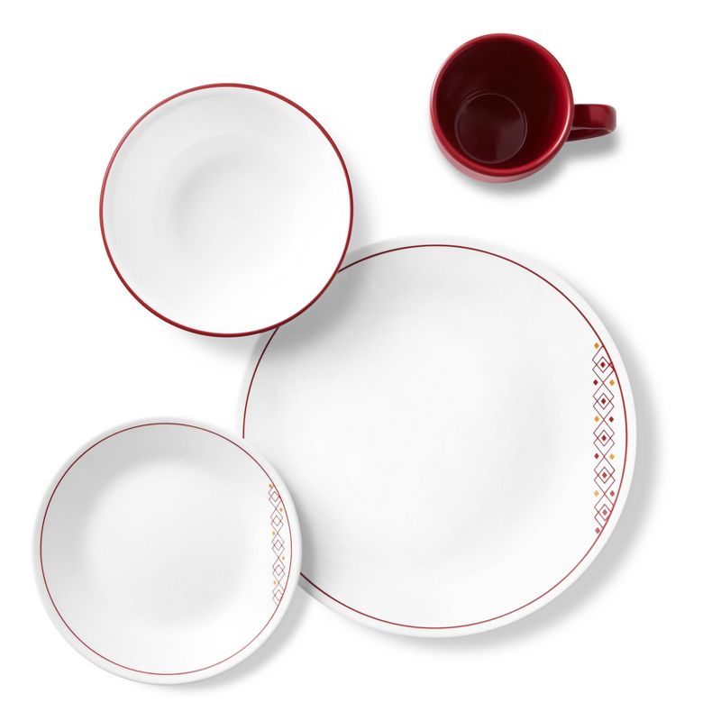 Corelle Classic 16pc Glass Fusion Chili Dinnerware Set