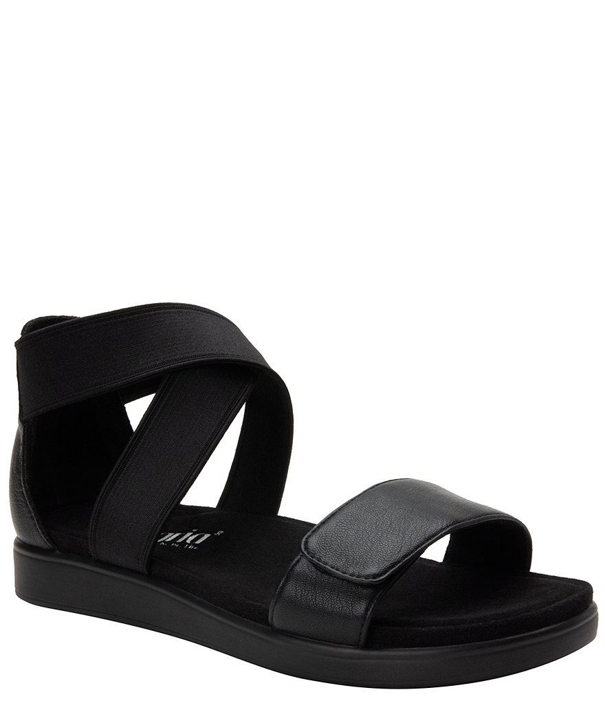 Alegria Lucia Vegan Leather Ankle Strap Flat Sandals