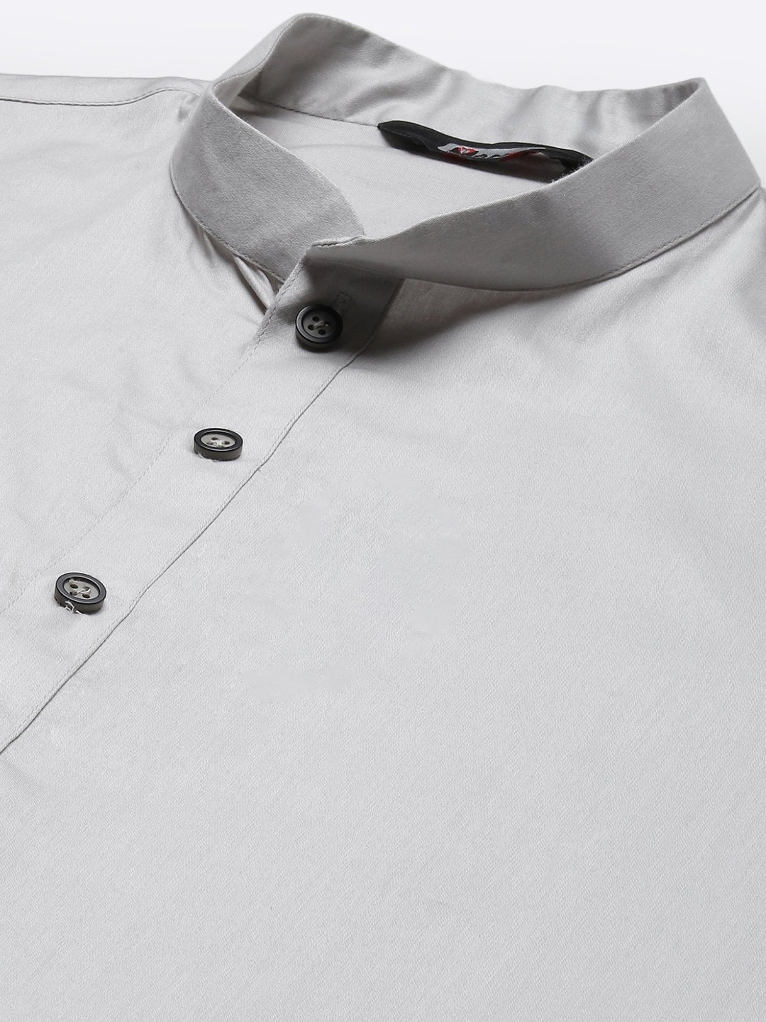 ManQ Grey Regular Fit Ethnic Wear