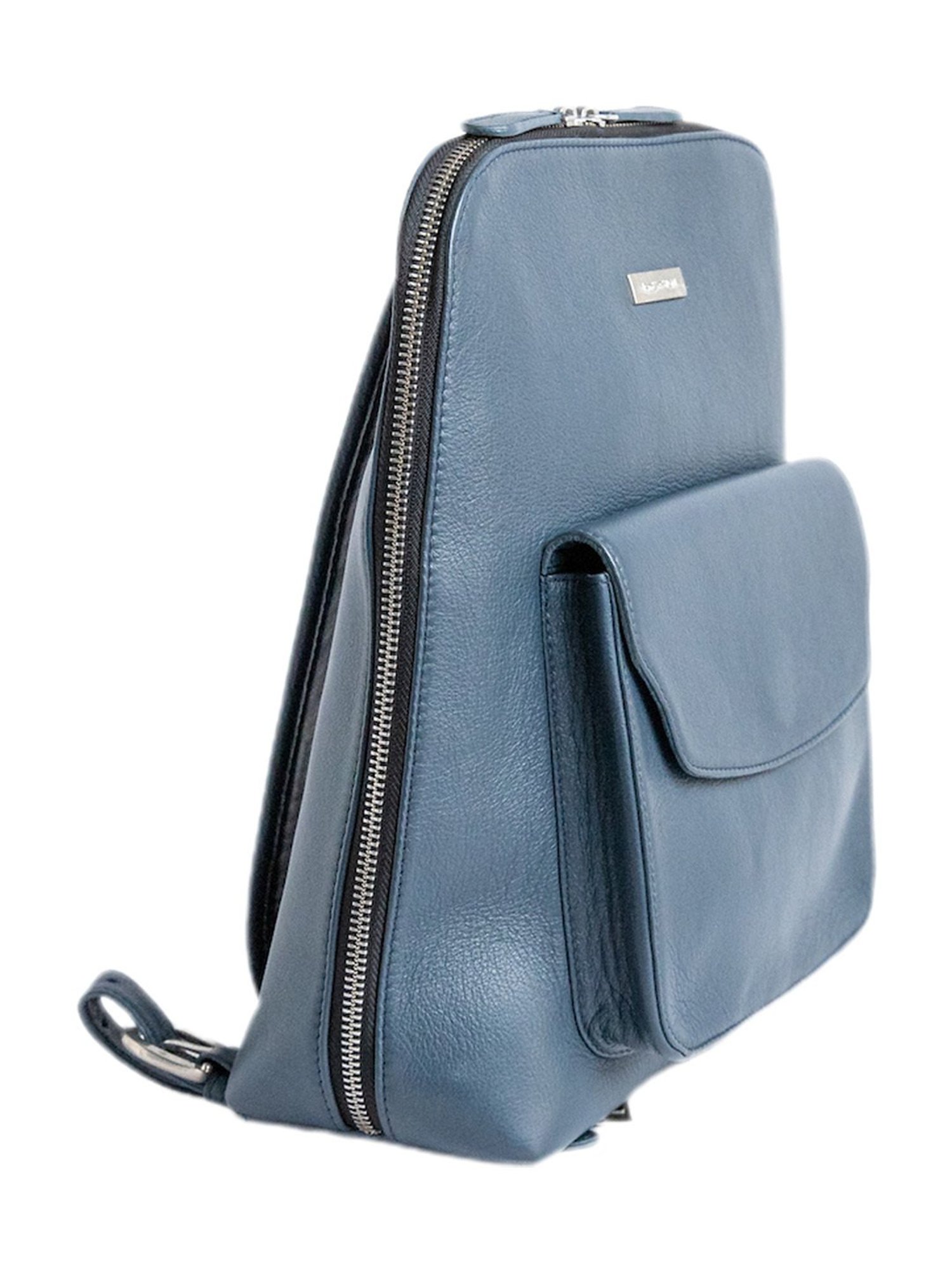 James Aston Creator's Minimal Blue Medium Leather Backpack