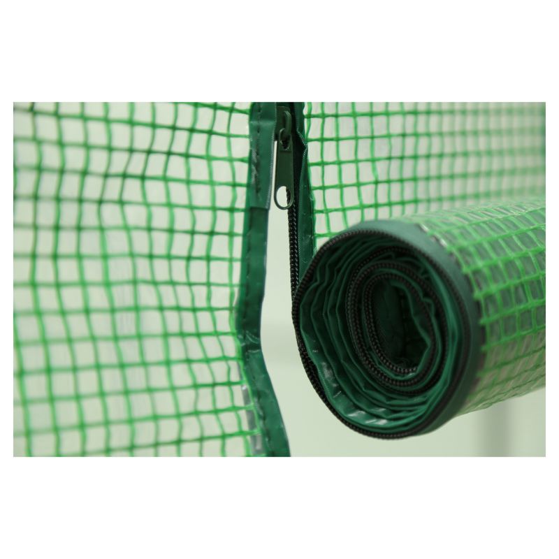 Two Door Walk - In Tunnel Greenhouse With Ventilation Windows And Steel Frame &ndash; 15' X 6' X 6' - Green - Ogrow