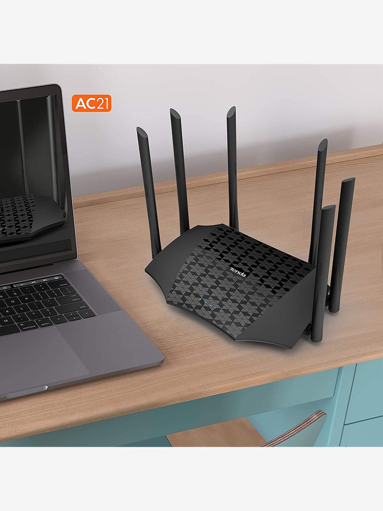 Tenda AC21 AC2100 Dual Band Wireless Gigabit Router (Black)