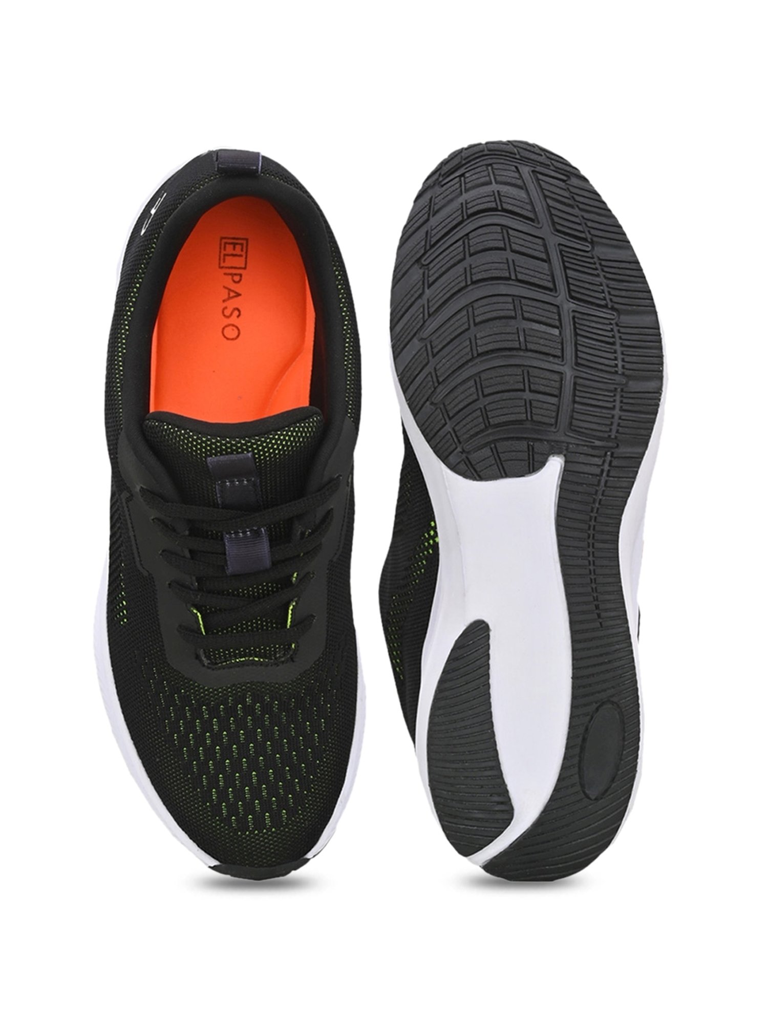 El Paso Men's Black Running Shoes