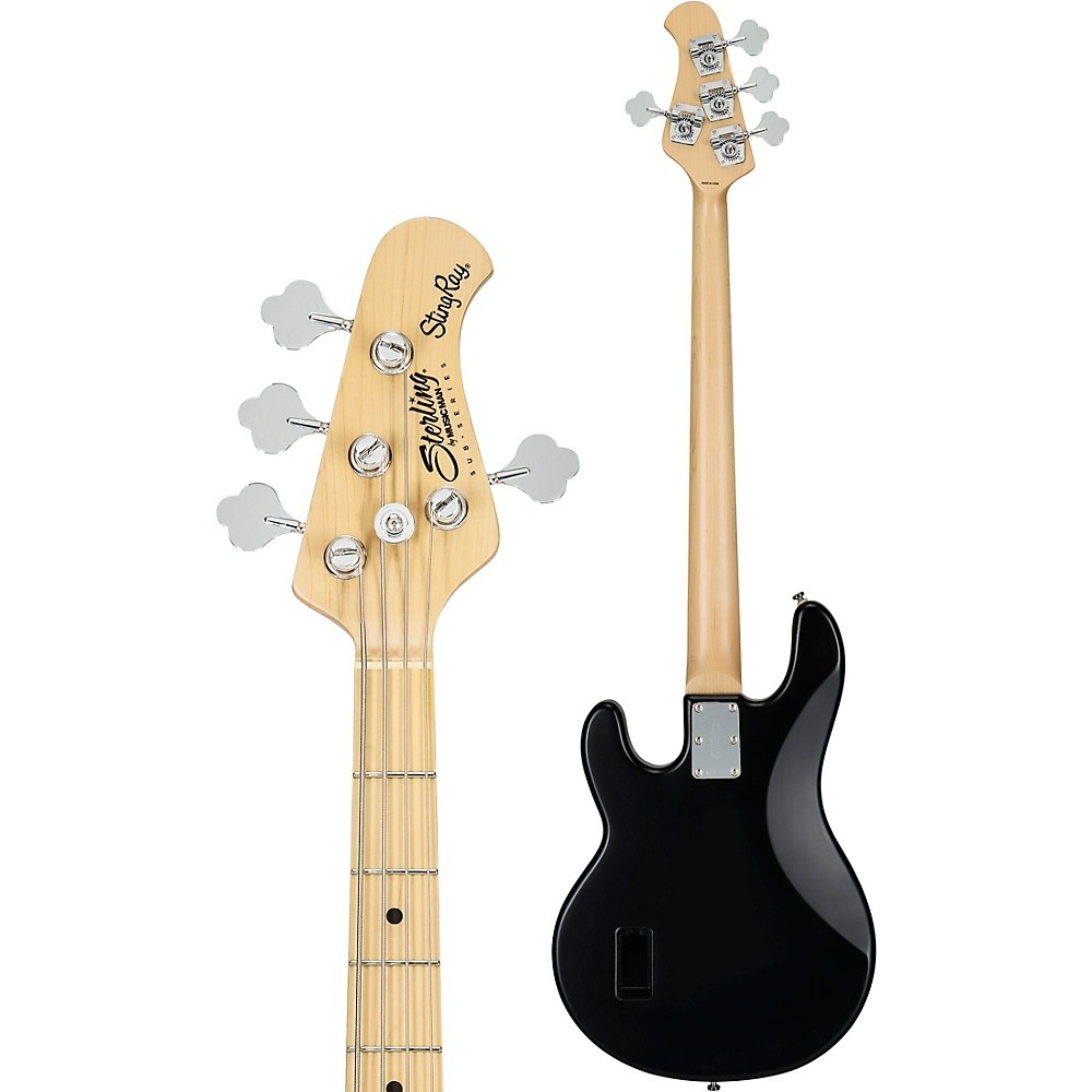 Sterling by Music Man StingRay Ray4 Maple Fingerboard Electric Bass Satin Vintage Sunburst Black Pickguard
