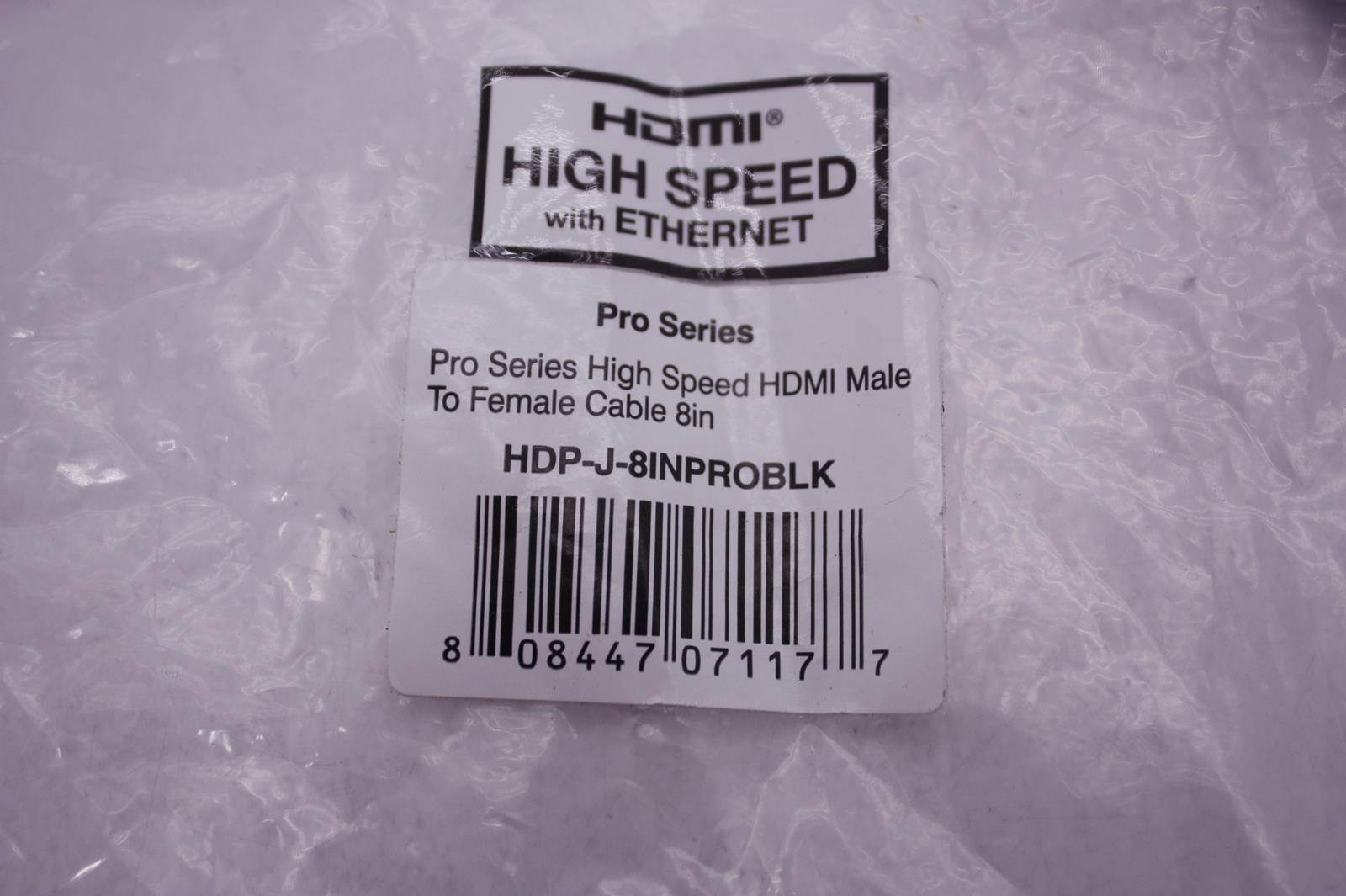 COMPREHENSIVE CONNECTIVITY COMPANY HDP-J-8INPROBLK 8FT PRO AV/IT HDMI EXTENSION