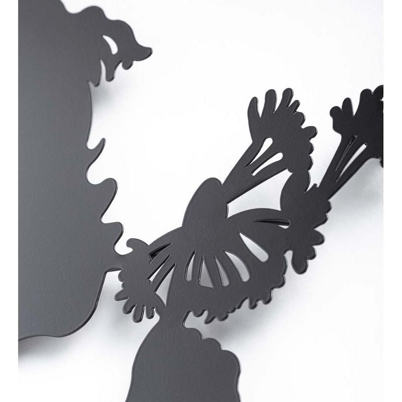 Wind & Weather Dandelion Girl Silhouette Metal Garden Stake