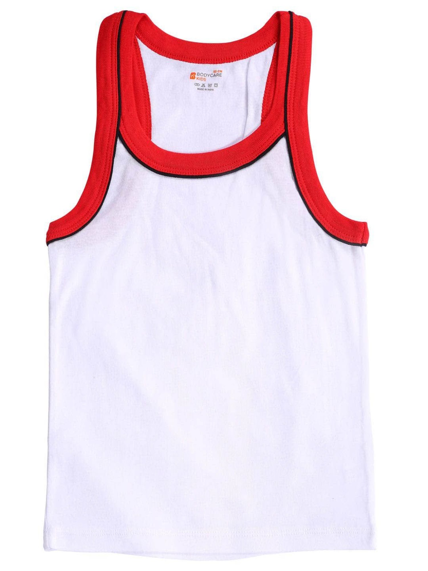 Bodycare Kids Assorted Solid Vest (Pack Of 3)