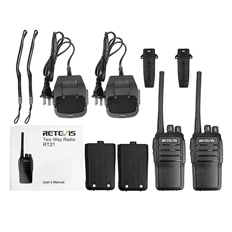 Case of 4 RT21 Walkie Talkies Adults Rechargeable Two Way Radios Long Range16 Channels VOX Scan Emergency 2Way Radio for Family and Small Organization Business