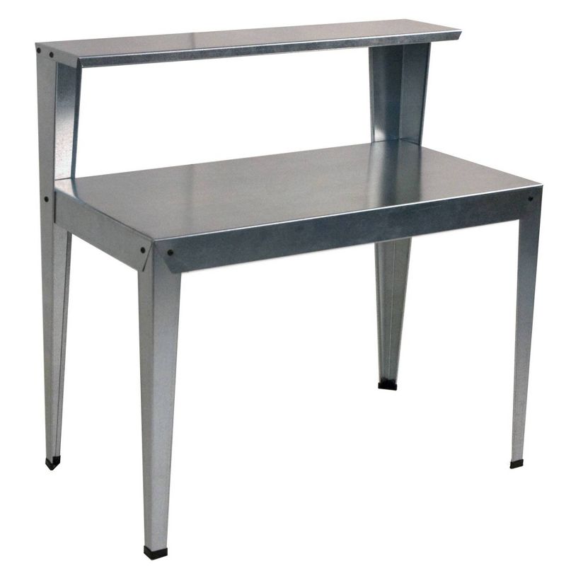 Galvanized Potting Bench Gray - Poly-Tex