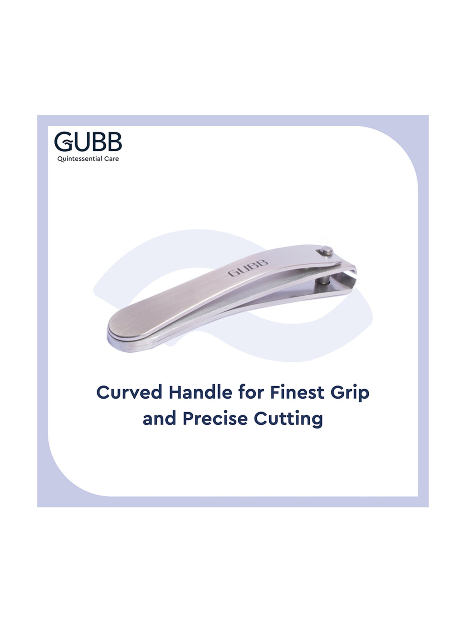GUBB Nail Clipper for Men & Women - Stainless Steel Curved Nail Cutter