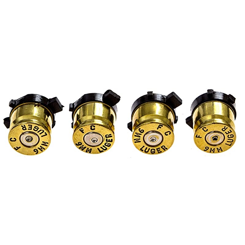 Bullet Buttons Gold Silver Made Using Real Once Fired 9MM Bullet Casings Designed for PS3 and PS2 Controllers