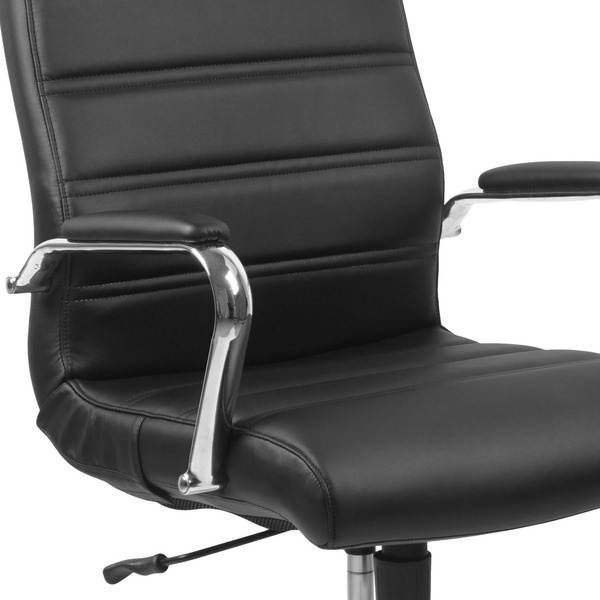 High Back Office Chair | High Back LeatherSoft Executive Office Swivel Chair with Wheels