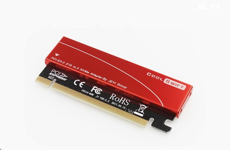 M.2 NGFF PCIe SSD to PCIe 3.0 x16 Adapter Controller Card, Support M.2 M Key (NVMe or AHCI) Solid State Drive Type 2280 2260 2242 2230 Converter to Desktop PCI Express not for SATA NGFF SSD