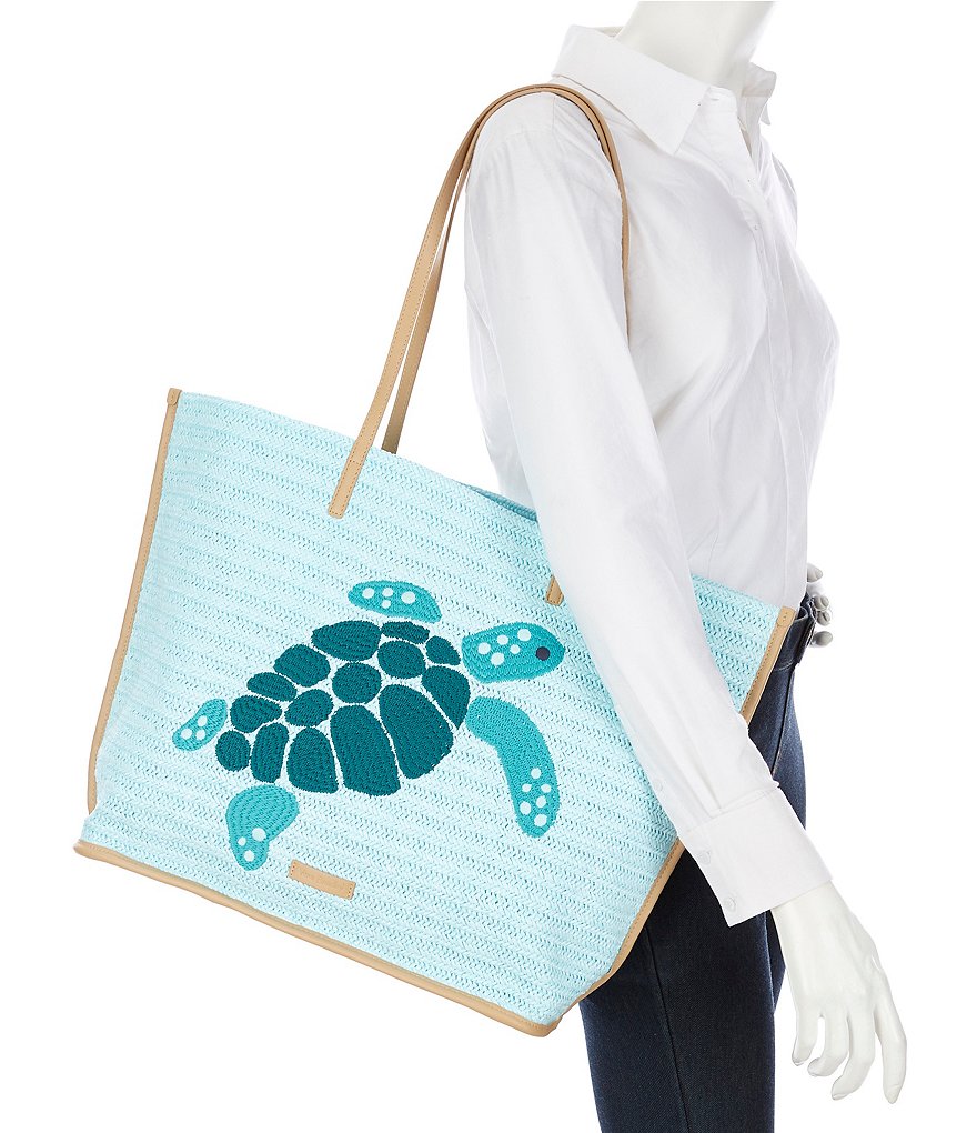 Kurt Geiger London Kensington Llama Straw Basket Bag