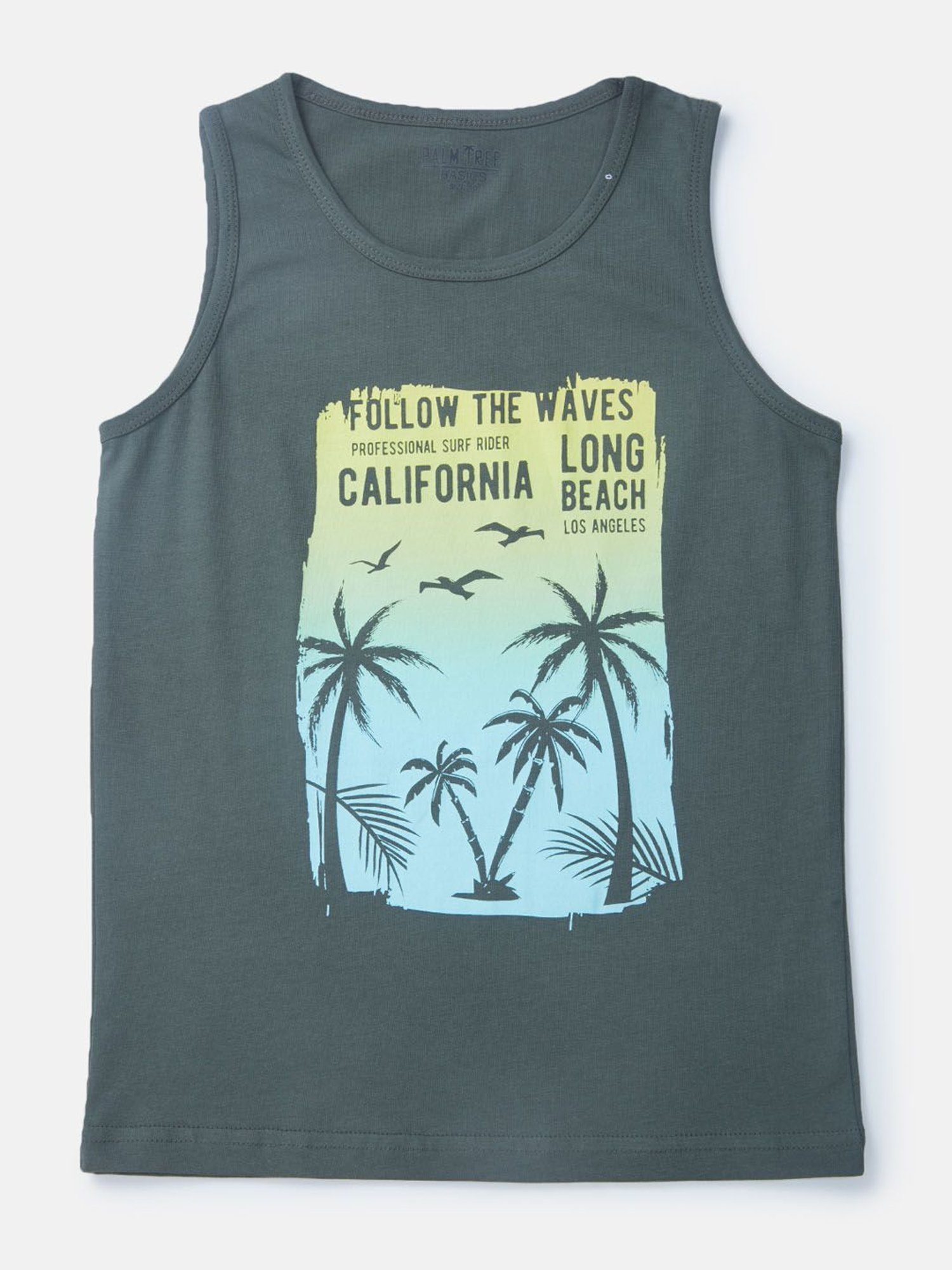 Palm Tree Kids Grey Printed Vest