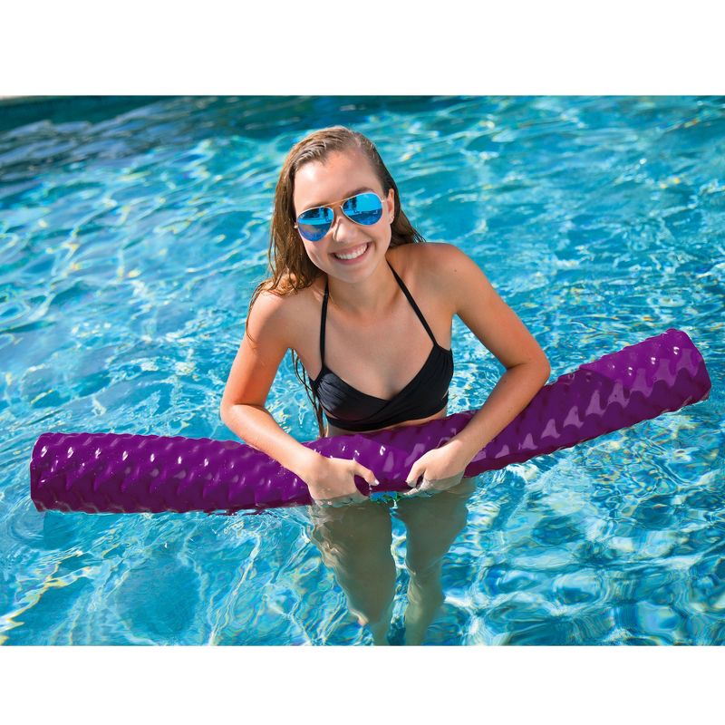 WOW Watersports First Class Soft Dipped Large Ribbed Foam Pool Noodle, Purple