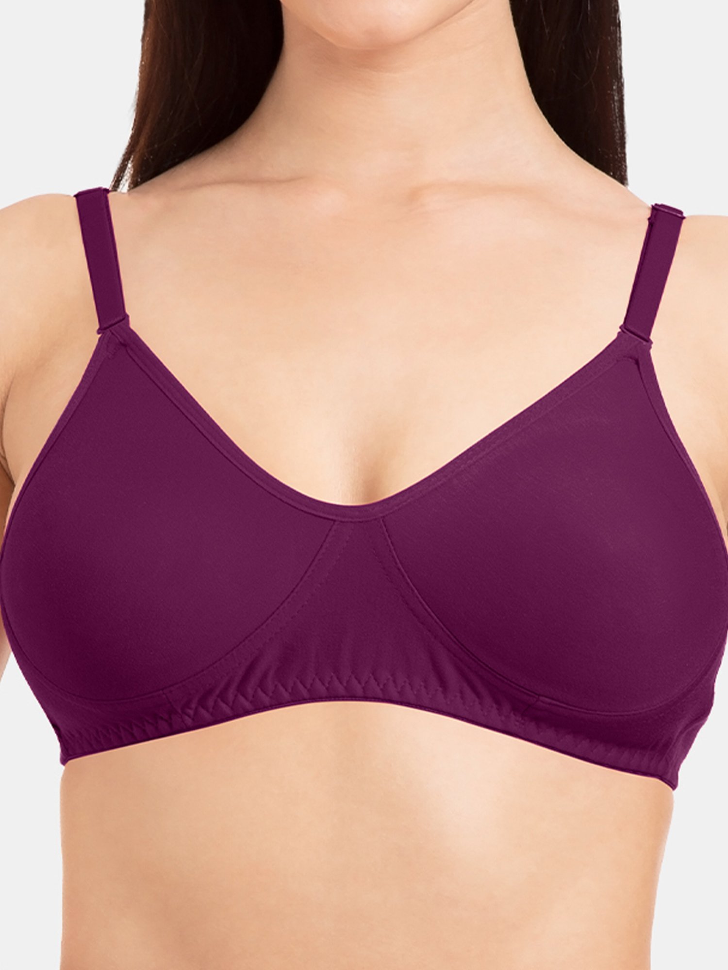 Tweens Dark Purple Non Wired Non Padded T-Shirt Bra