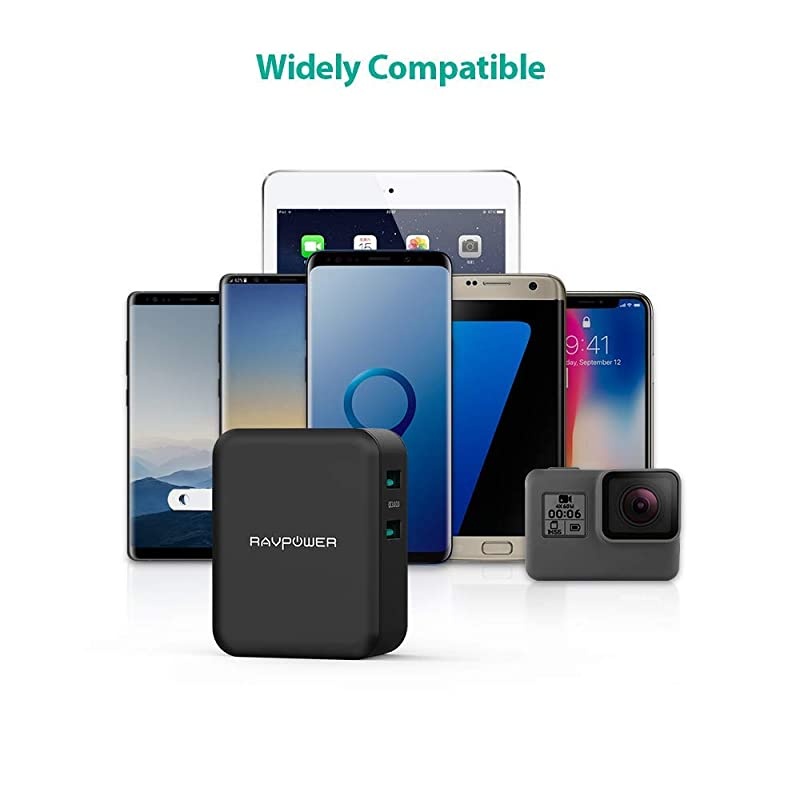 USB Quick Charger  36W Quick Charge 3.0 Wall Charger Dual USB Plug for iPhone 12 11 Pro Max XS Max XR X 8 7 Plus Galaxy S10+ S9+ Note 10+ Note 9+ Note 8 LG G6 V30 Google Pixel Nexus HTC 10