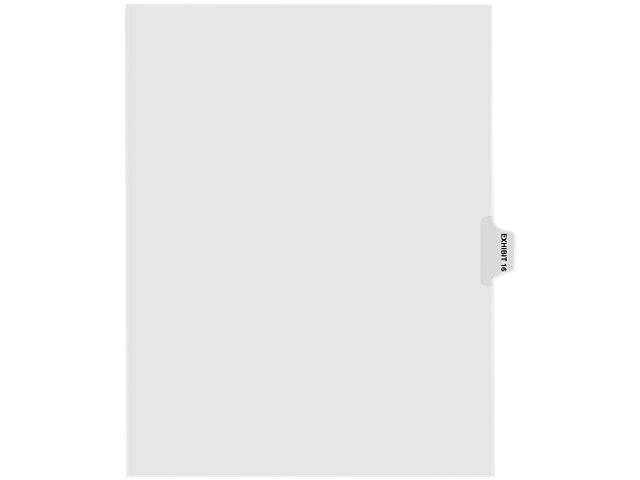 Kleer-Fax 80000 Series Numerical Index Divider