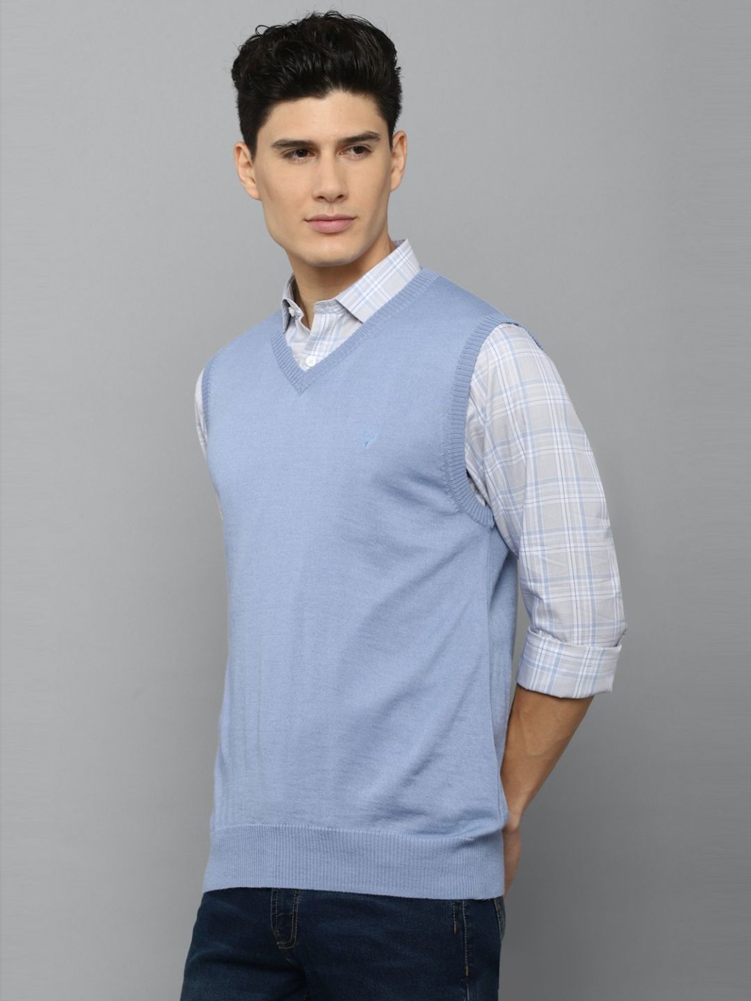 Allen Solly Blue Regular Fit Sweater