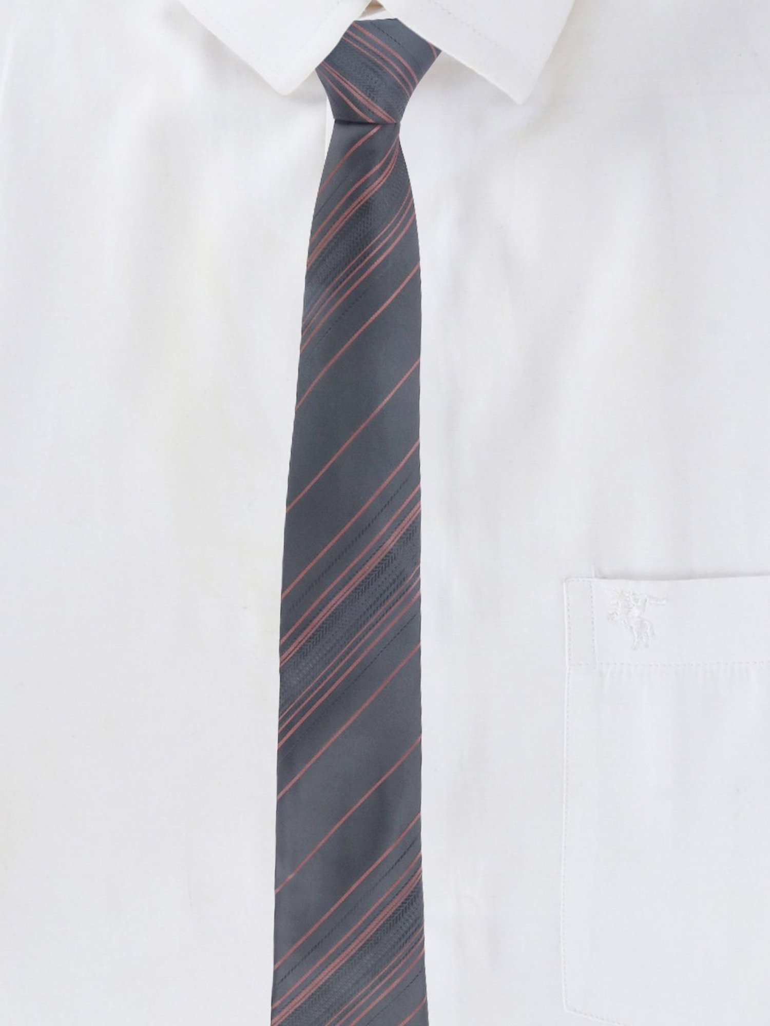 Alvaro Castagnino Striped Black & Brown Necktie