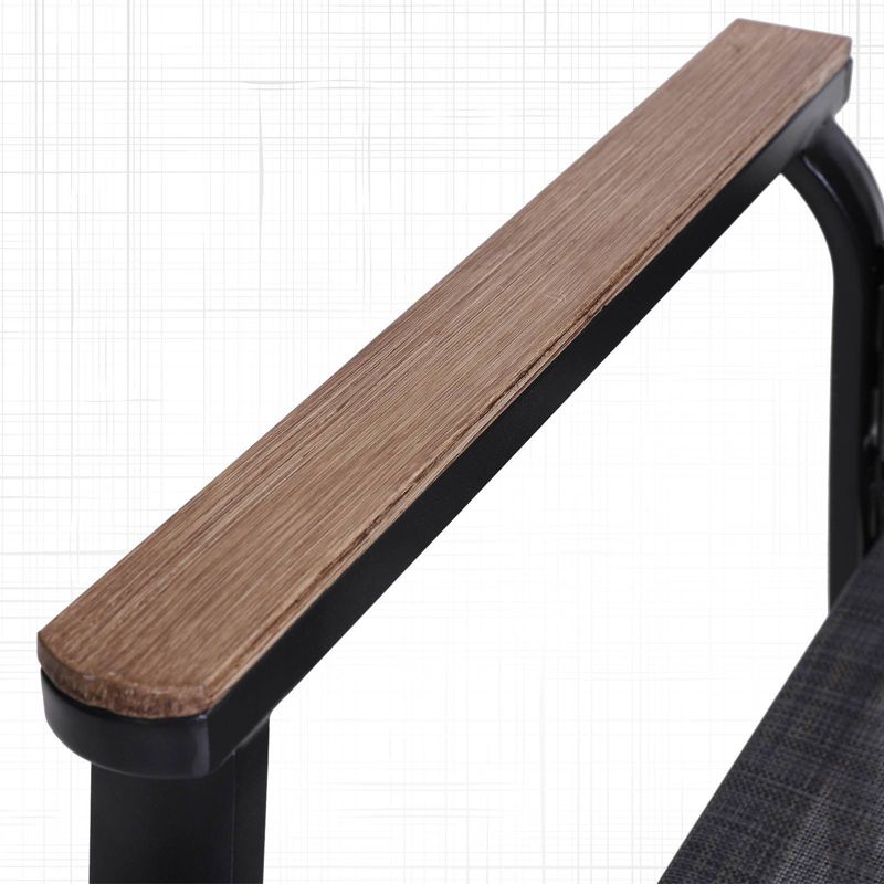 5pc Patio Dining Set with Steel Table with 1.57" Umbrella Hole & Lightweight Aluminum Frame Sling Chairs - Captiva Designs