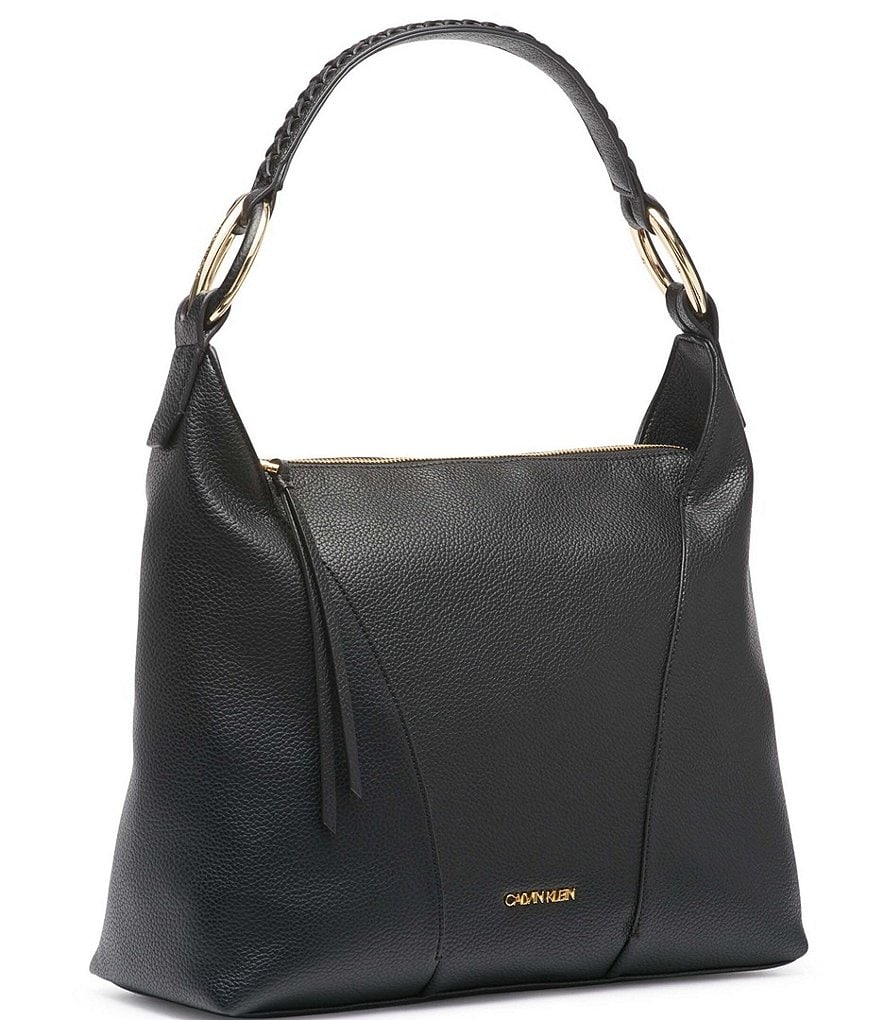 Calvin Klein Ivy Linen Python Hobo Bag