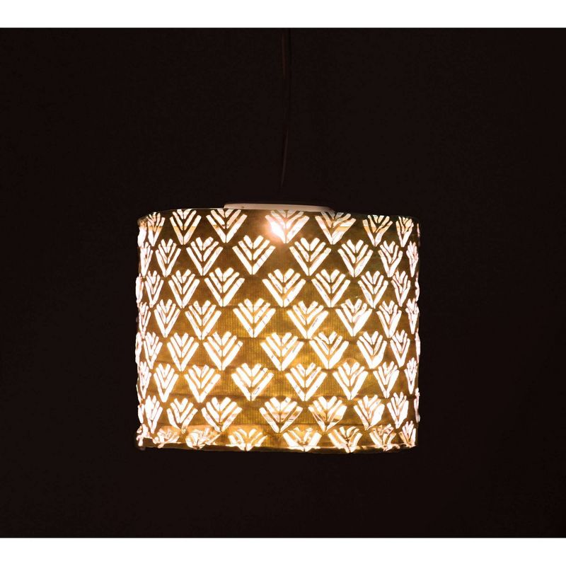 Allsop 8" x 6.5" Soji Stella Drum Solar Outdoor Lantern Copper