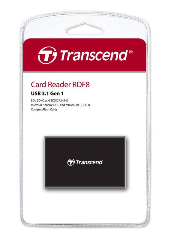 Transcend RDF8 USB3.1 Gen 1 All-In-One Multi Card Reader Black