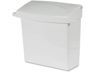 RMC 25125200, Sanitary Napkin Disposal Receptable, 10.6" Height x 8.9" Width x 4.6" Depth - Plastic &ndash; White, 1 Each