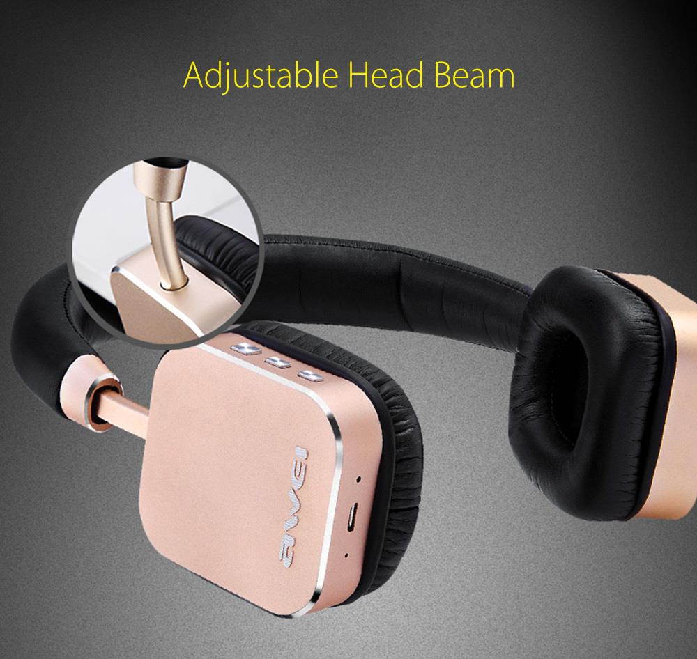 Awei A900BL Bluetooth Headphone Wireless Headset Stereo HiFi Music Headphones Noise Reduction For Mobile Phone Tablet (Blue)