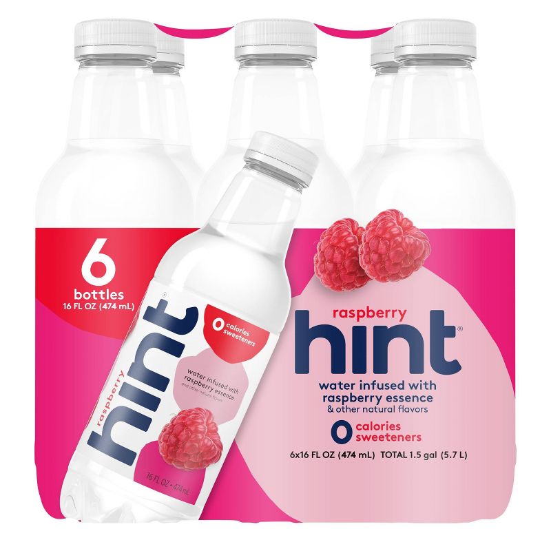 hint Raspberry Flavored Water - 6pk/16 fl oz Bottles