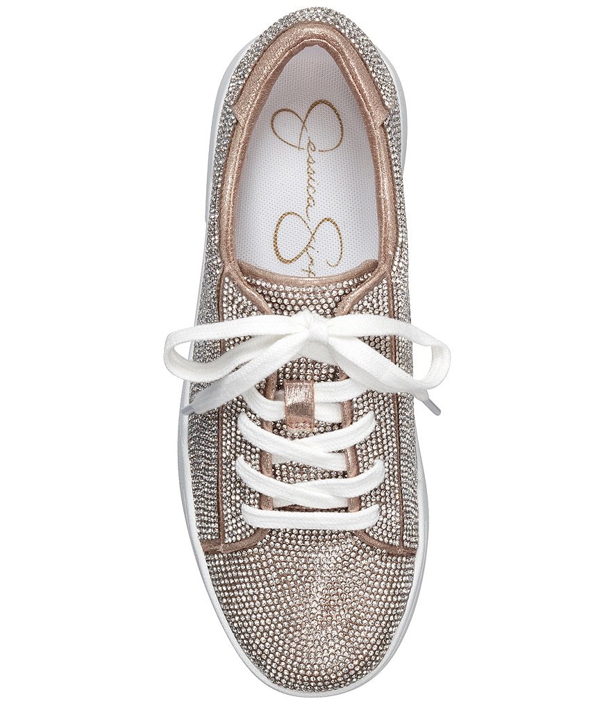 Jessica Simpson Silesta Rhinestone Lace-Up Sneakers