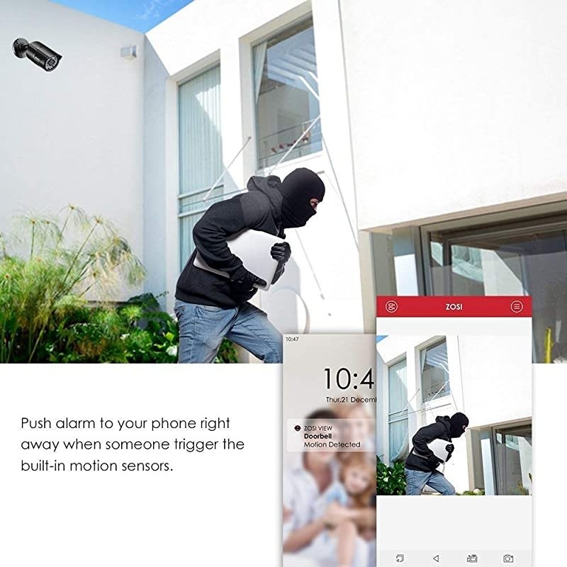 1080p 16 Channel Security Camera System Outdoor with Hard Drive 2TB, H.265+ 16CH HD-TVI 1080p CCTV DVR and 12PCS 2MP 1080P Weatherproof Surveillance Camera,80ft Night Vision,Motion Detection