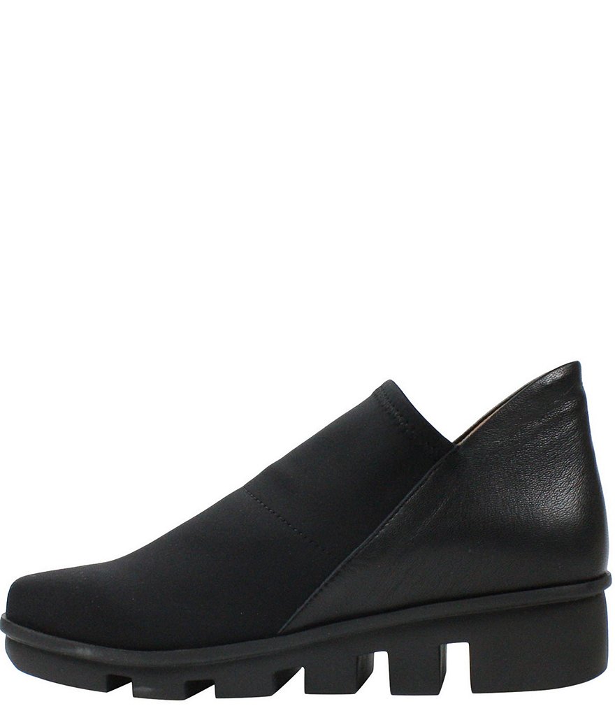 L'Amour Des Pieds Howin Stretch Wedge Lug Sole Ankle Booties