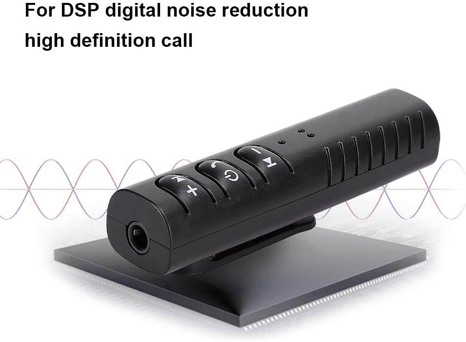 Sugoyi 3.5mm Male?to?Male Audio Connector Bluetooth Audio Receiver Speaker, Bluetooth Audio Receiver, High Reliability Bluetooth Adapter, Compatible with Bluetooth(Black)