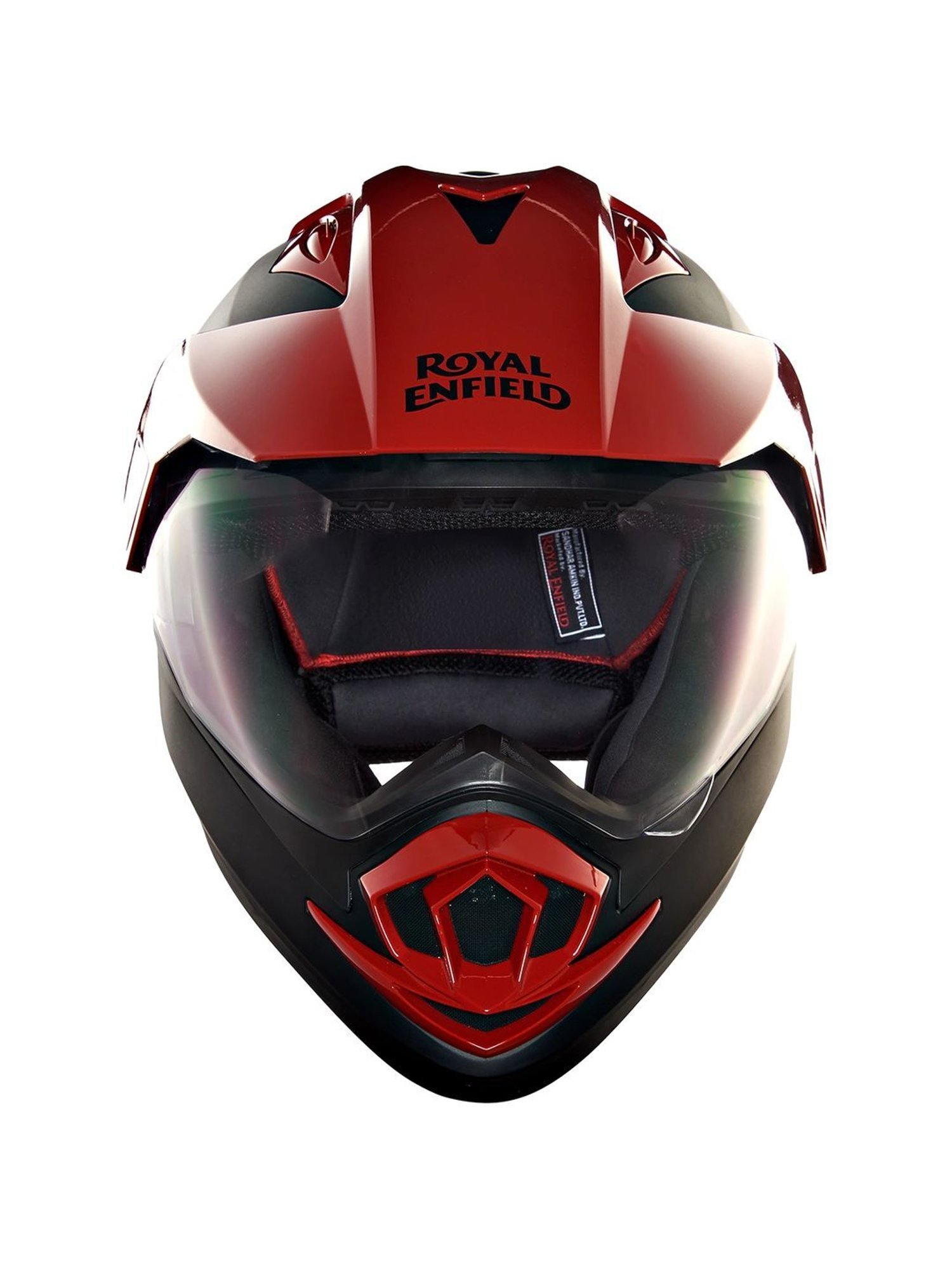 Royal Enfield Black & Red Textured Medium Helmet