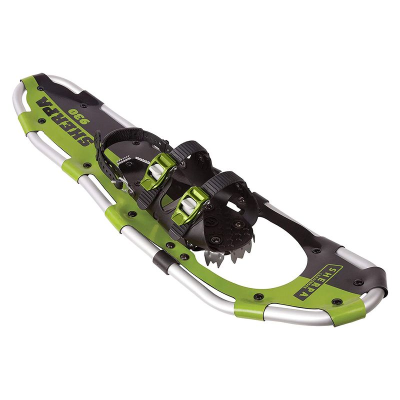 Yukon Charlies 8x21 Sherpa Series Unisex Backcountry Hiking Trekking Snow Shoe Snowshoes Kit w/ Heel Straps for 100 to 150 Pound Men or Women, Green