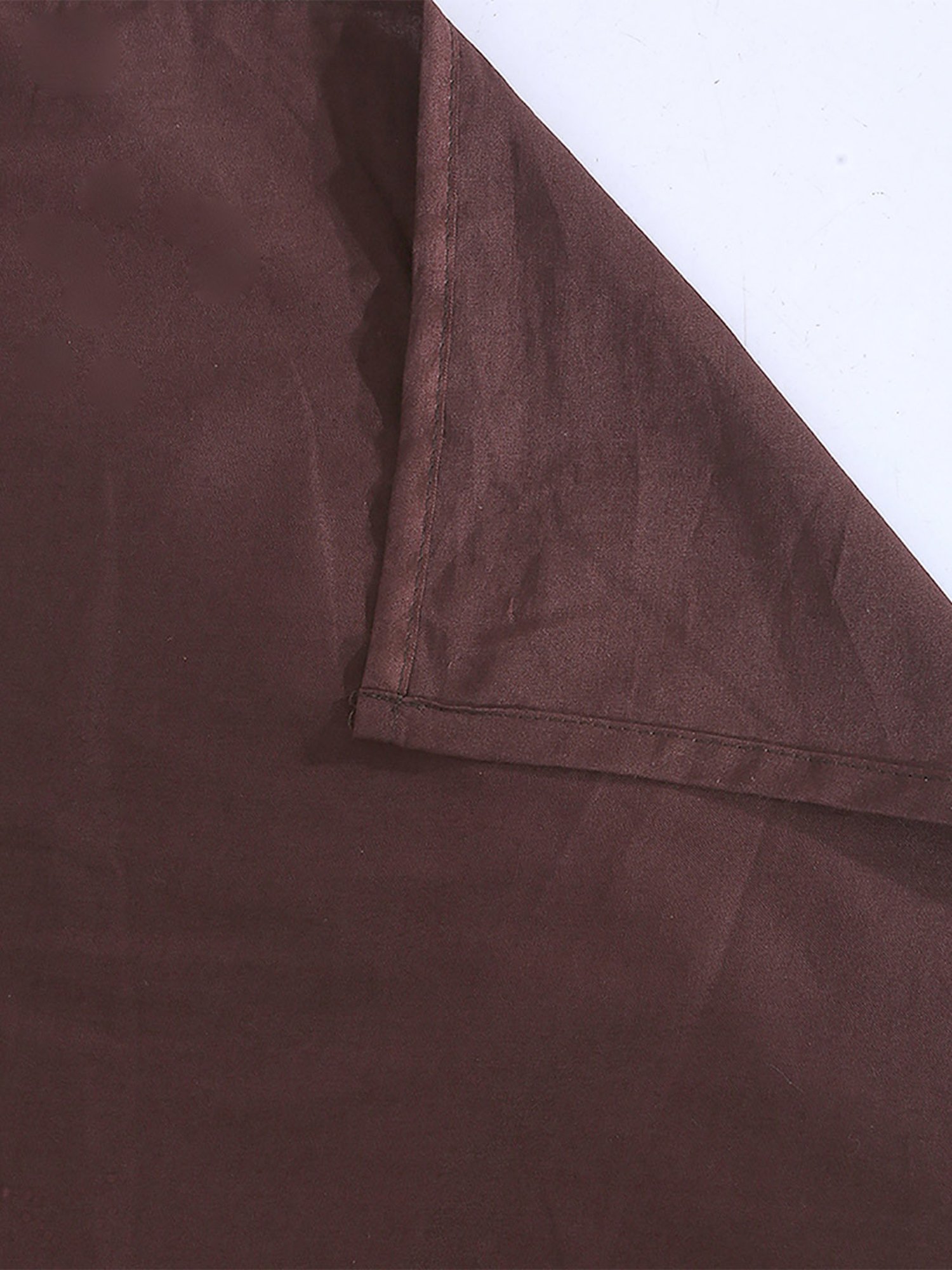 Swayam Brown & White Cotton 200 TC, 1 Double Bedsheet With 2 Pillow Cover