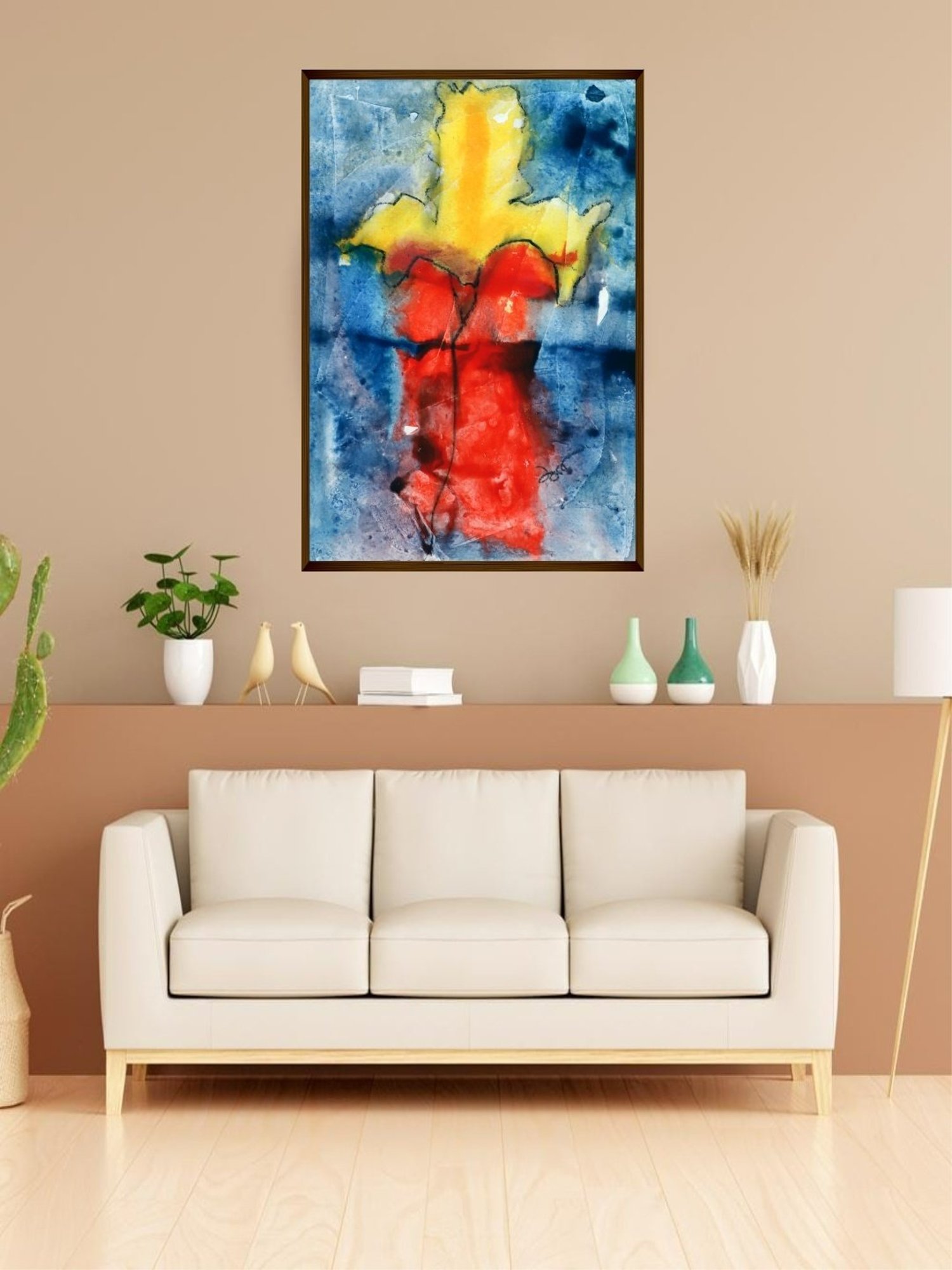 The Art House Abstract Multicolor Canvas Painting
