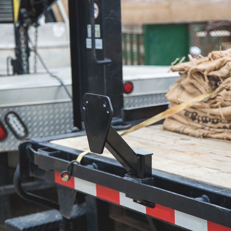 Buyers 5201012 Powder Coated Steel Stake Pocket Spare Tire Carrier Mount, Black