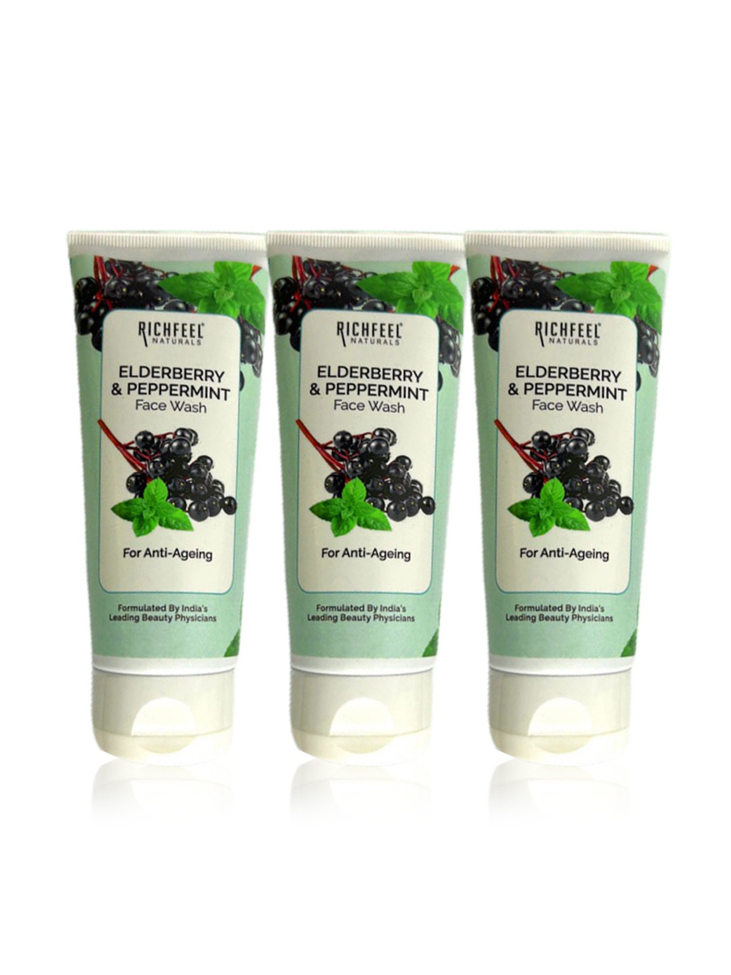 Richfeel Elderberry & Peppermint Face Wash - Pack of 3