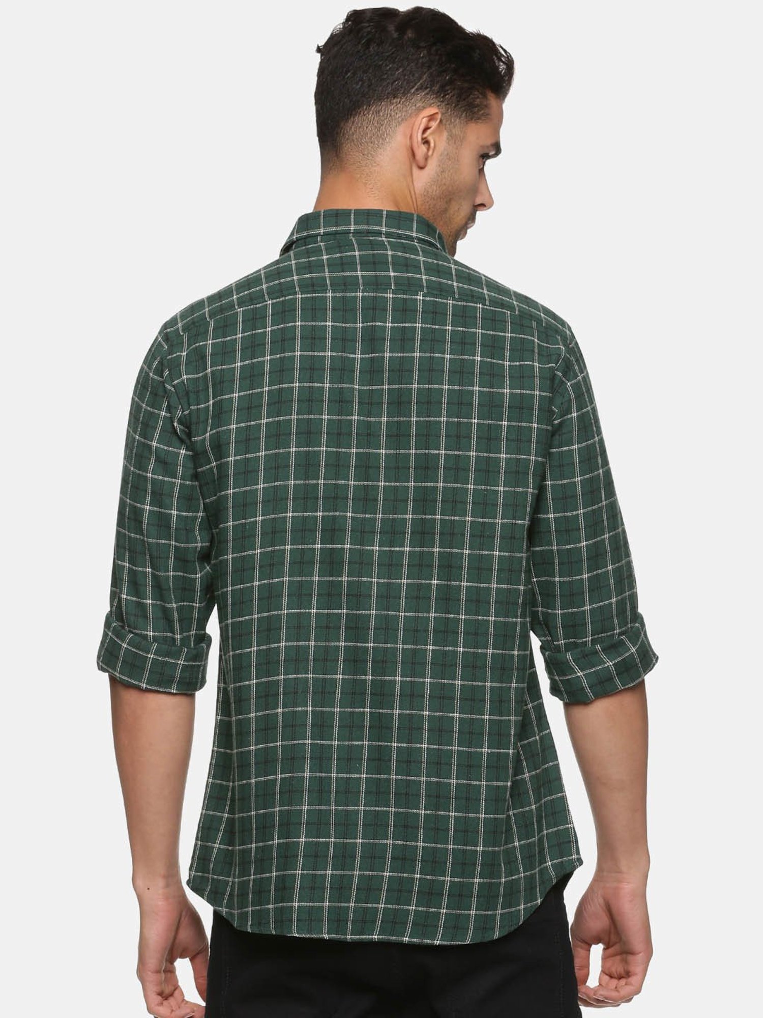 Don Vino Green Slim Fit Check Shirt