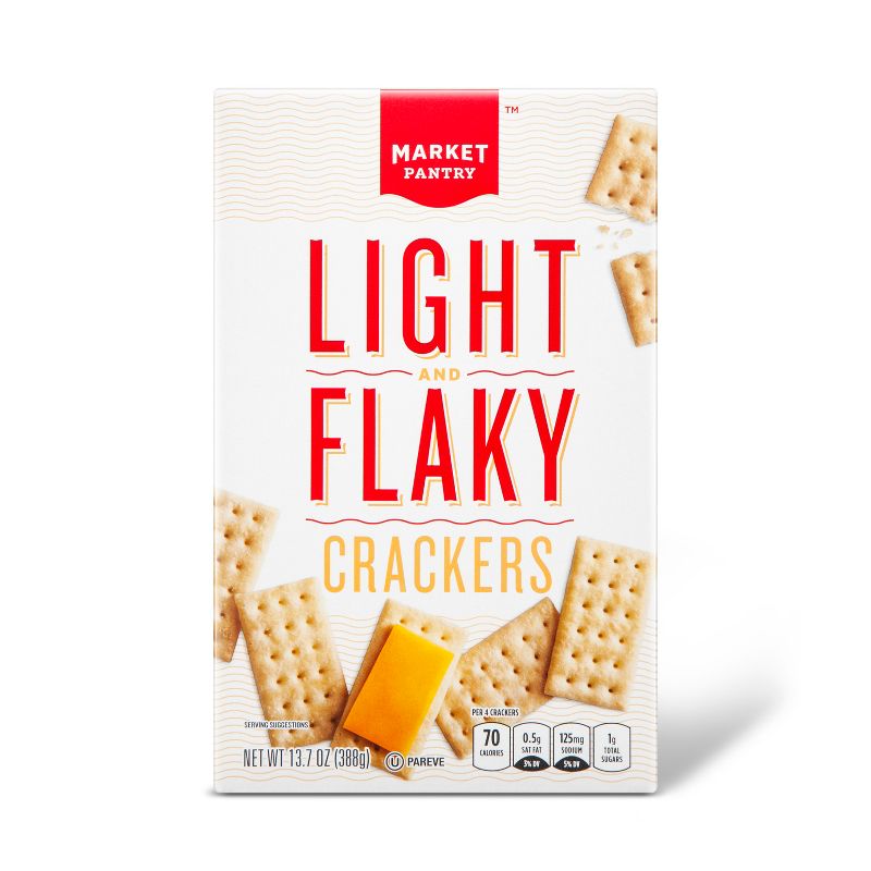 Whole Wheat Light and Flaky Crackers - 13.7oz - Market Pantry™