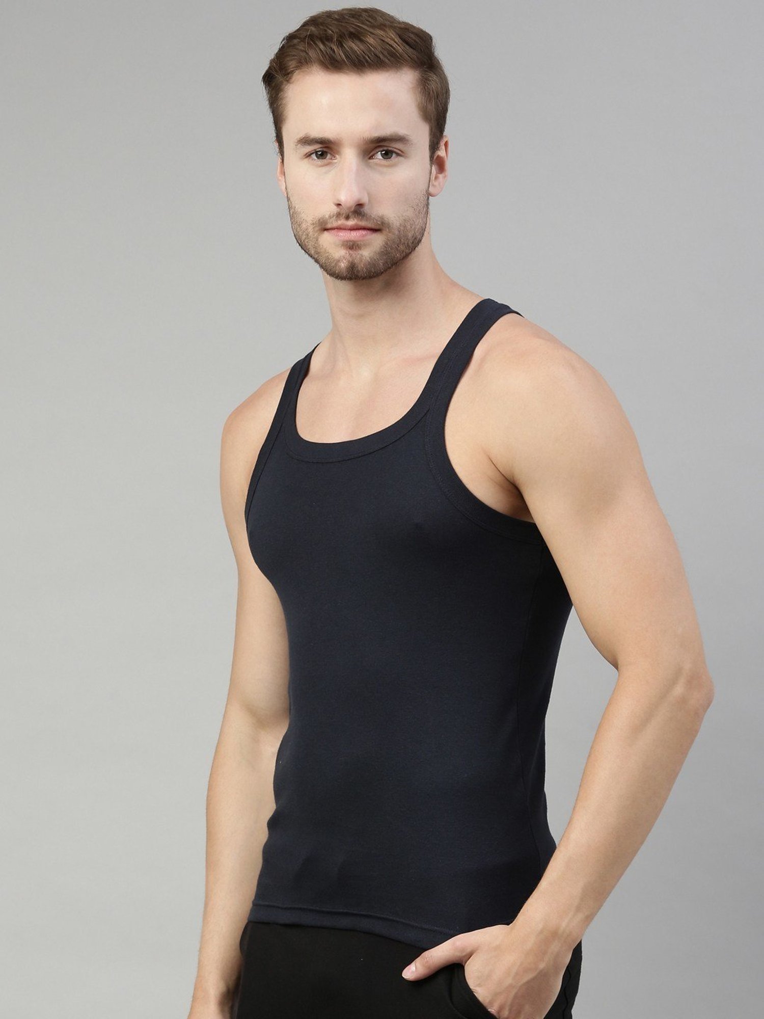 Dixcy Scott Originals Multi Cotton Regular Fit Vest - Pack Of 2