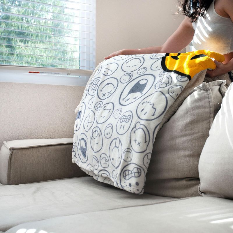 Commonwealth Toys OFFICIAL Smiley World Soft Throw Blanket | Cute Plush Blanket | 50 x 60 Inches