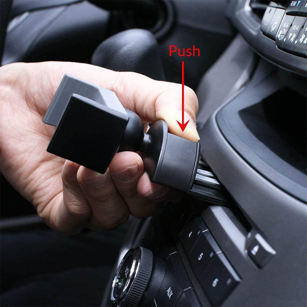 Koomus Pro CD Slot Car Mount Holder Cradle for All Smartphones - Black