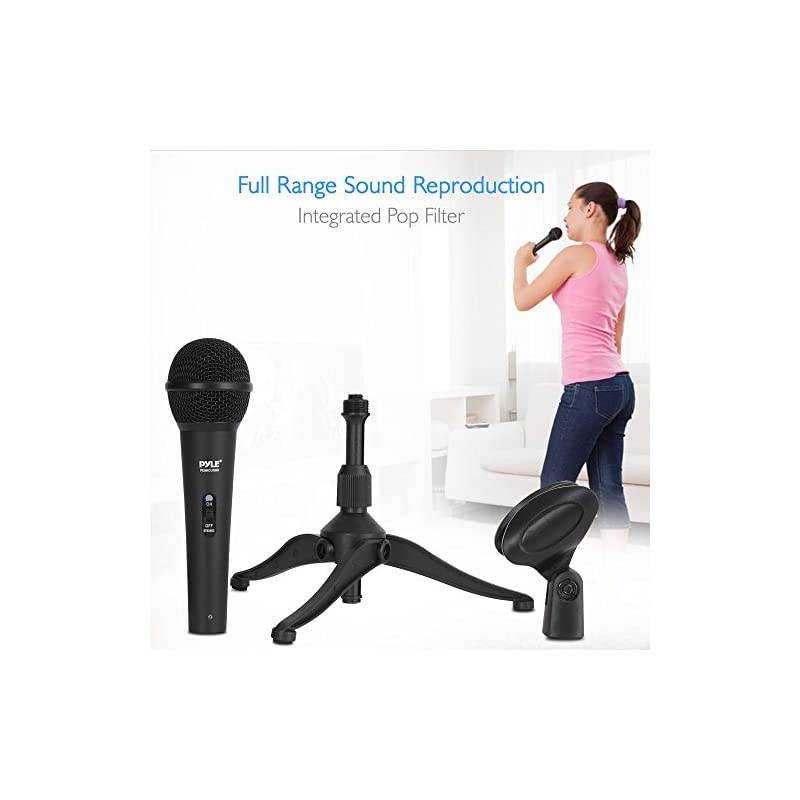 Upgraded USB Dynamic Studio Microphone - Recording Set W Table Tripod Mic Stand & 6.5&rsquo; Cable Plug & Play Home, Professional Studio Vocals & Instrument Audio - Great for Windows & Mac -  PDMICUSB6