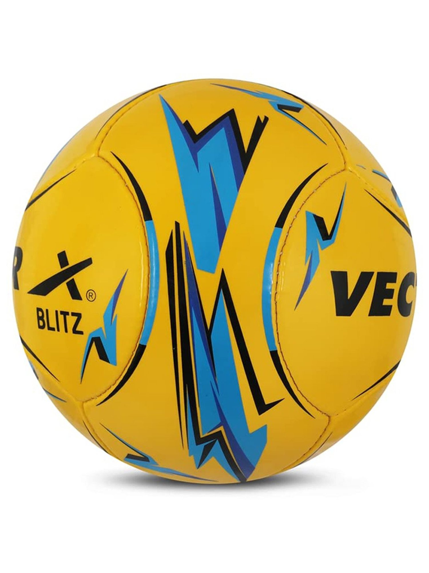 Vector X Blitz Hand Stitched 6 Panel PVC Football (Yellow) Size - 5